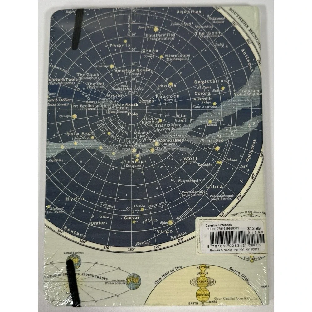 Cavallini Papers Celestial Notebook 6x8 Blue Vintage Star Chart Journal
